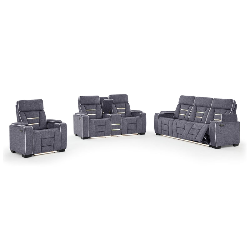 Austin - Recliner With Storage Arms - Gray