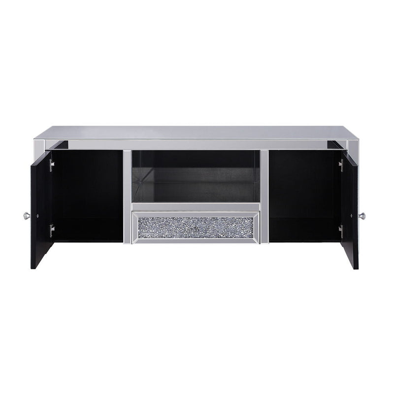 Noralie - TV Stand - Mirrored & Faux Diamonds