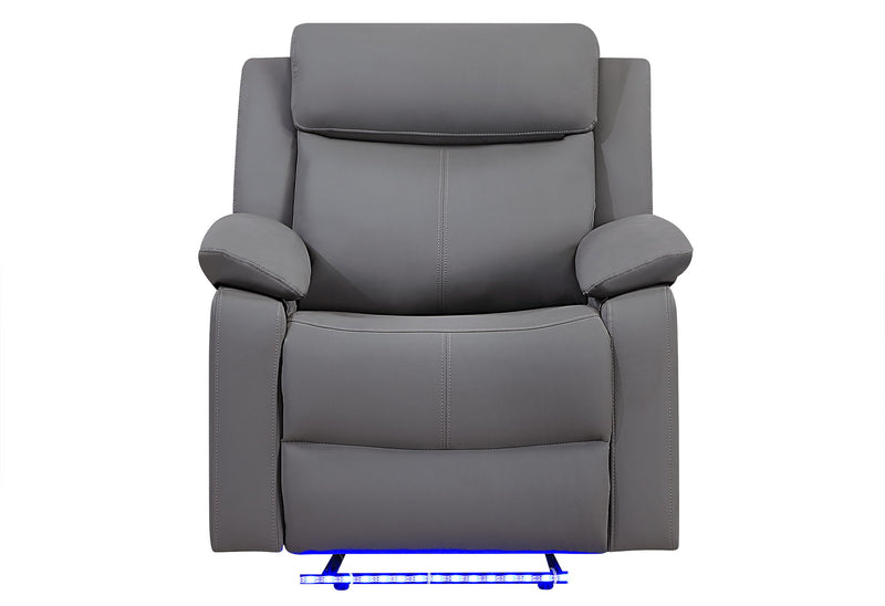 U6026 - 3 Piece Living Room Set (46A Reclining Sofa, Console Reclining Loveseat With Speaker) - Gray
