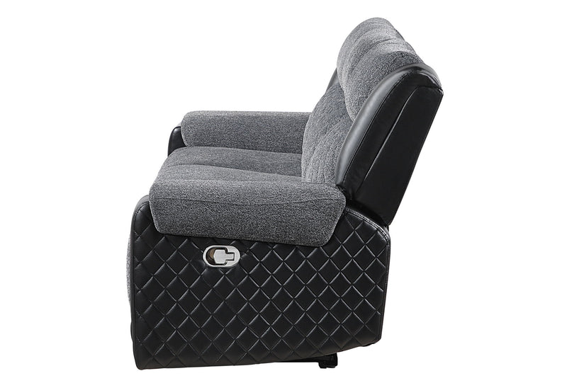U5914 - Console Reclining Loveseat And Recliner Sofa - Black / Gray