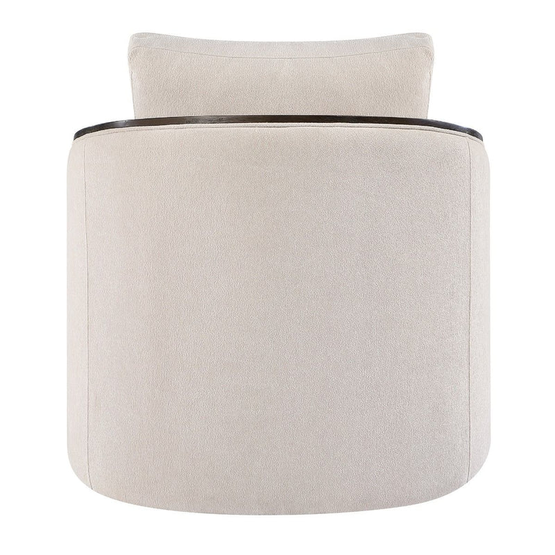 Lenora - Accent Chair With Swivel - Beige Chenille