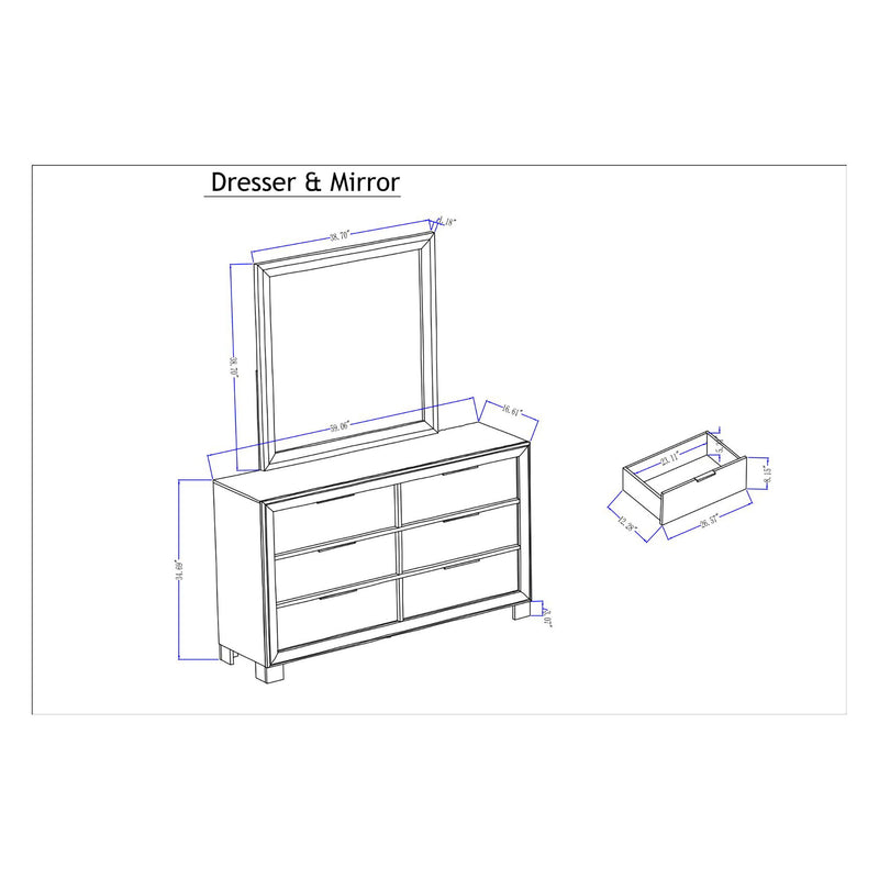 Cllisie - 5 Piece Bedroom Set With Padded Headboard