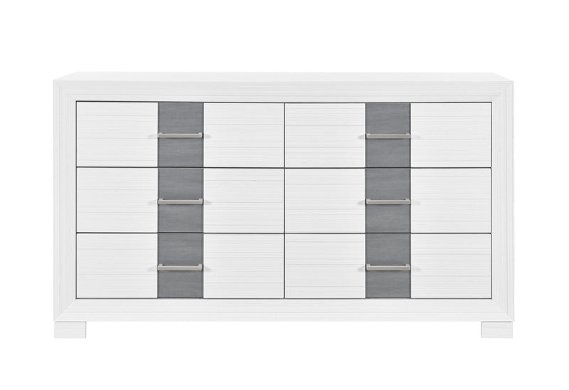 Optimus - 5 Piece Queen Bedroom Set - White