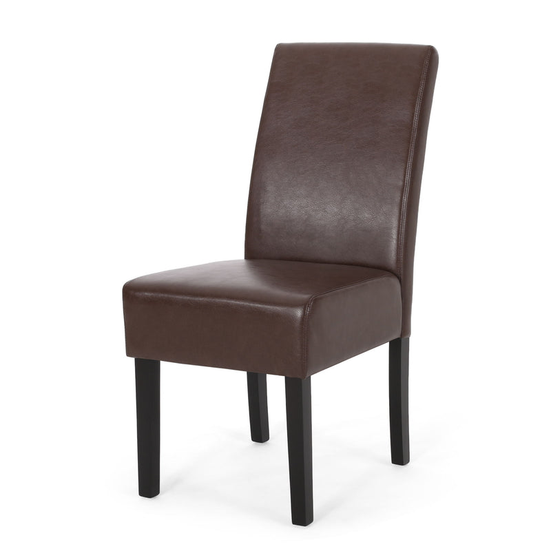 Contemporary Dining Chair With Rubberwood Legs (Set of 2)