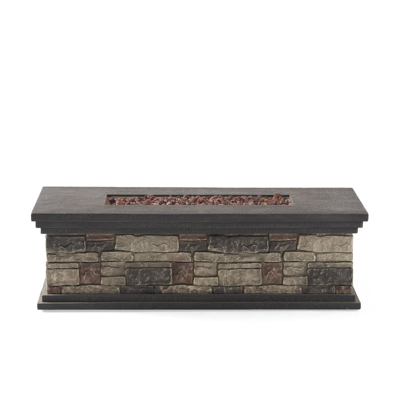 Fire Pit With Lightweight Concrete And Steel Frame
