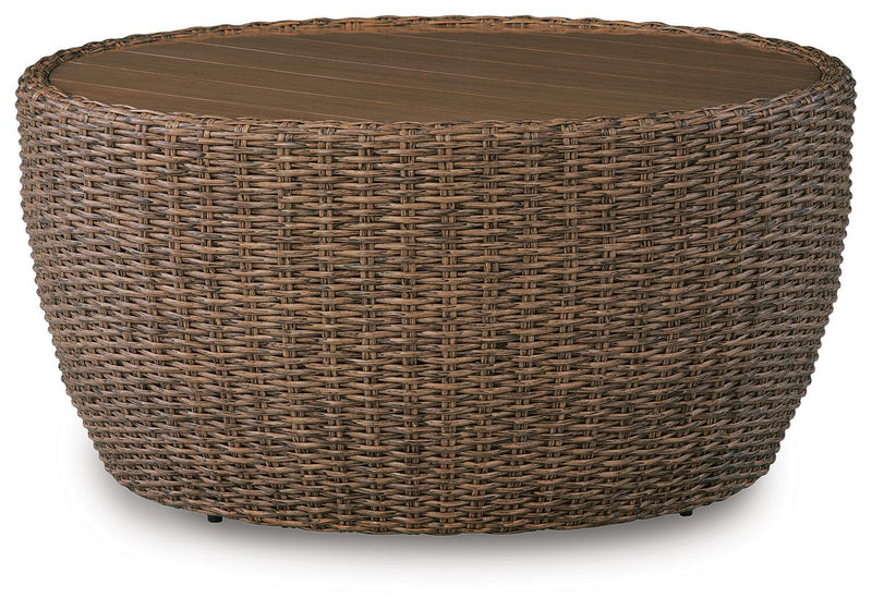 Doble Punto - Mesa de Centro Redonda - Beige
