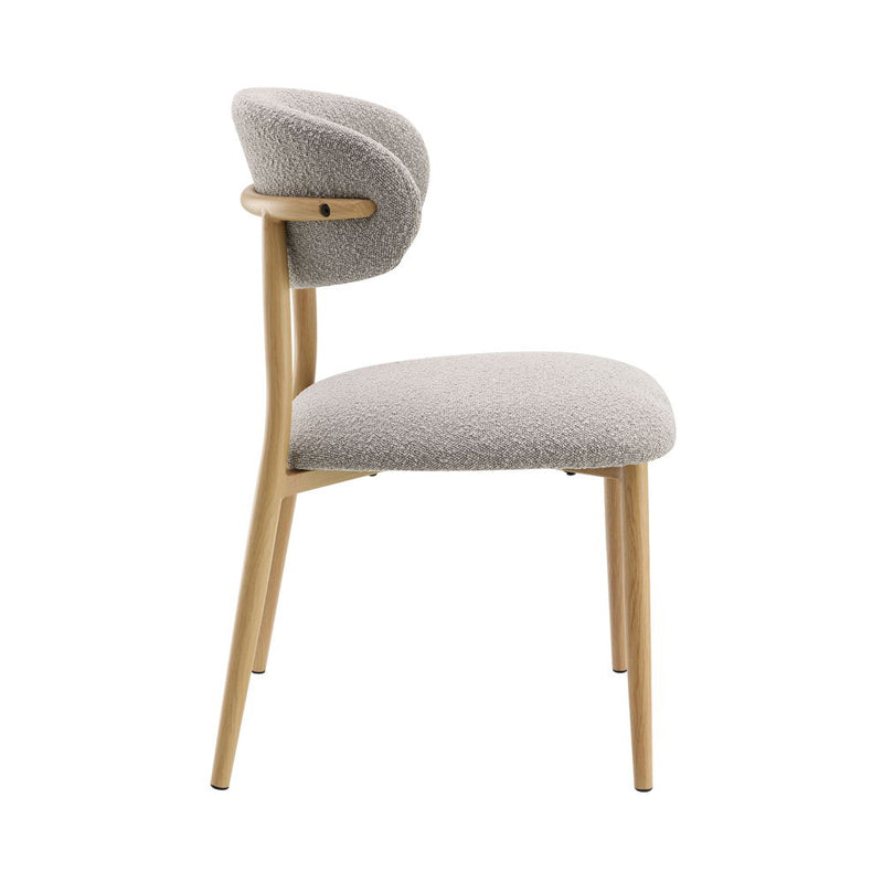 Kacey - Side Chair (Set of 2) - Gray Boucle & Natural