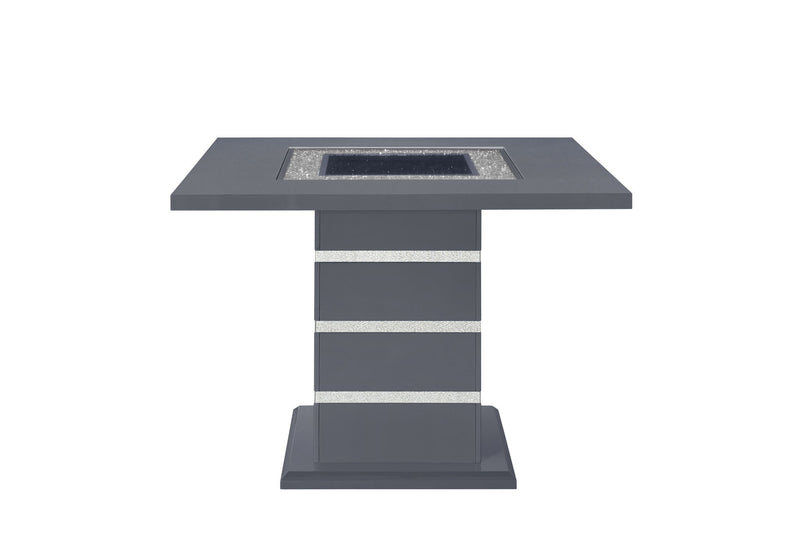 Monaco - 9 Piece Dining Room Set (Bar Table And 8 Bar Stools) - Dark Gray