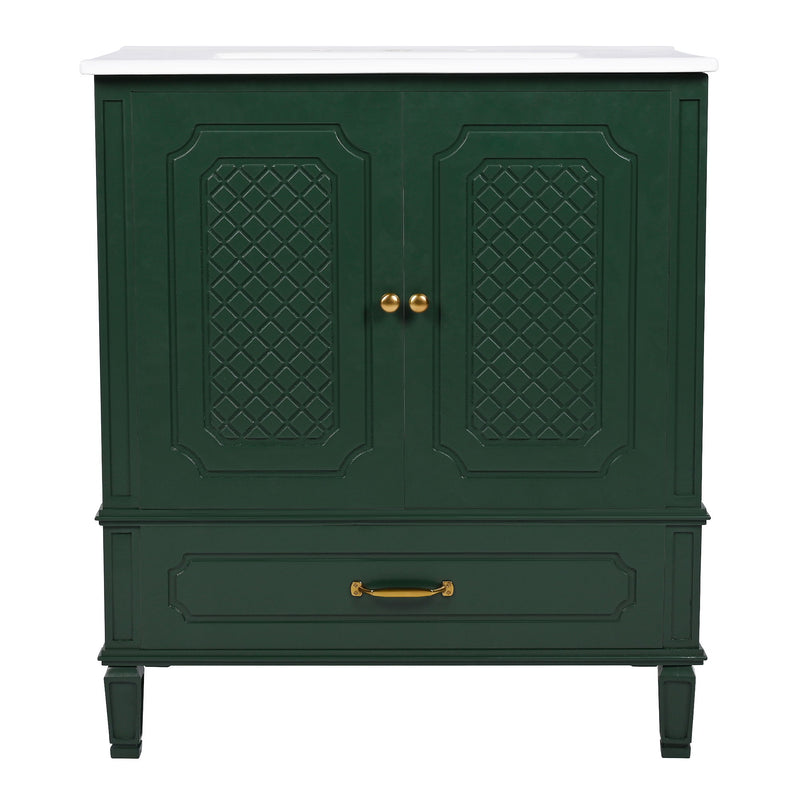 Bathroom Vanity With Sink, Soft Closing Door, Multi Functional Storage