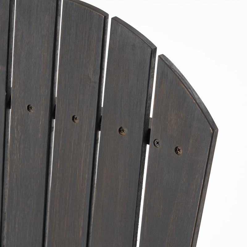 Outdoor Weather Resistant Acacia Wood Adirondack Dining Chairs (Set of 2)