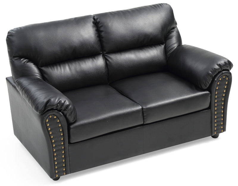 Padded Love Seat For Modern Living - Black