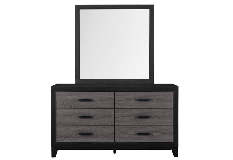 Lisbon - 4 Piece Twin Bedroom Set (Twin Bed, Dresser, Mirror And Nightstand) - Black / Gray