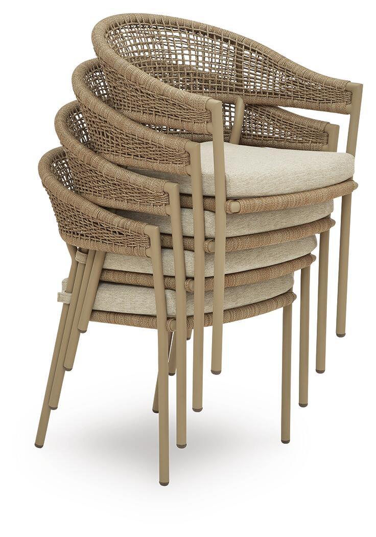 Orchard Beach - Sillón con cojín (juego de 4) - Beige