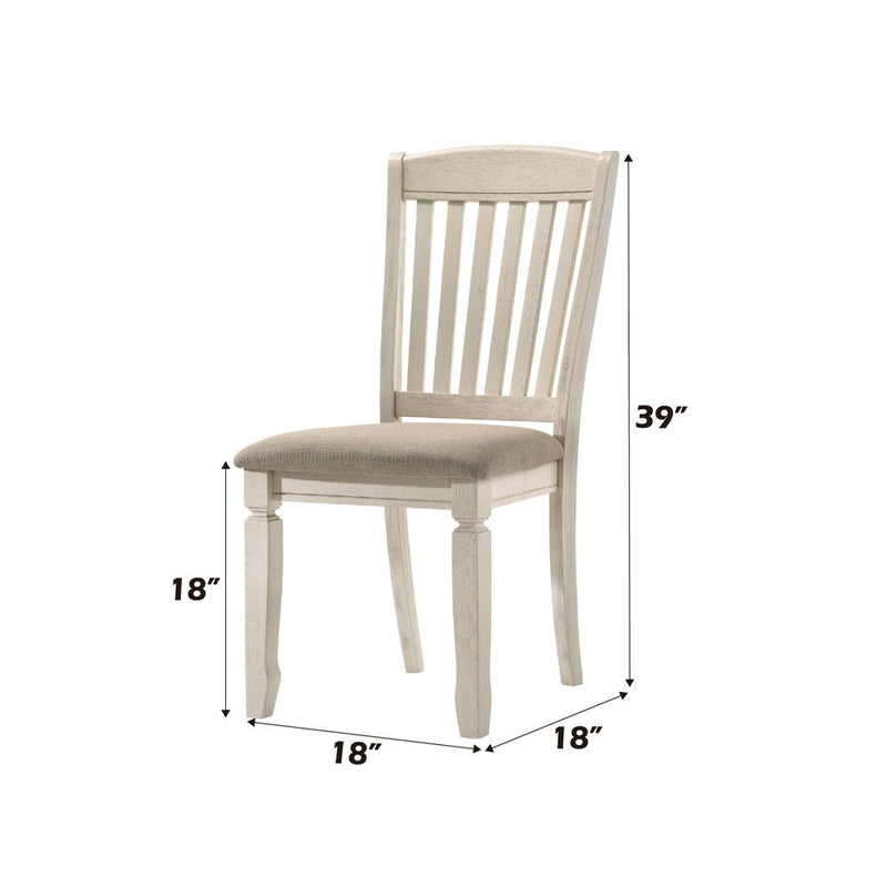 Fedele - Side Chair (Set of 2) - Tan Fabric & Cream