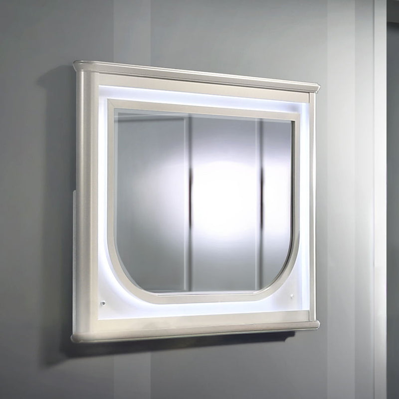 لافيدا - مرآة بإضاءة LED - أبيض لؤلؤي