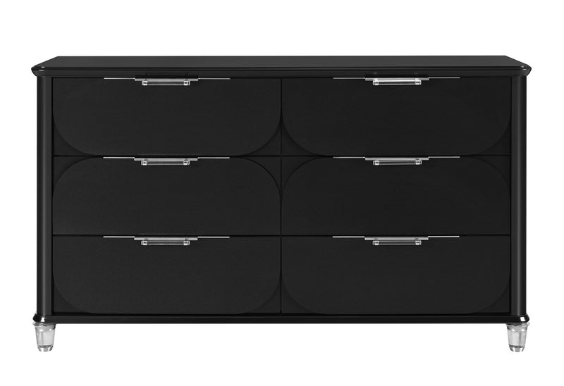 Lando - 5 Piece Queen Bedroom Set (Bed, Dresser & Mirror, Nightstand, Chest) - Black
