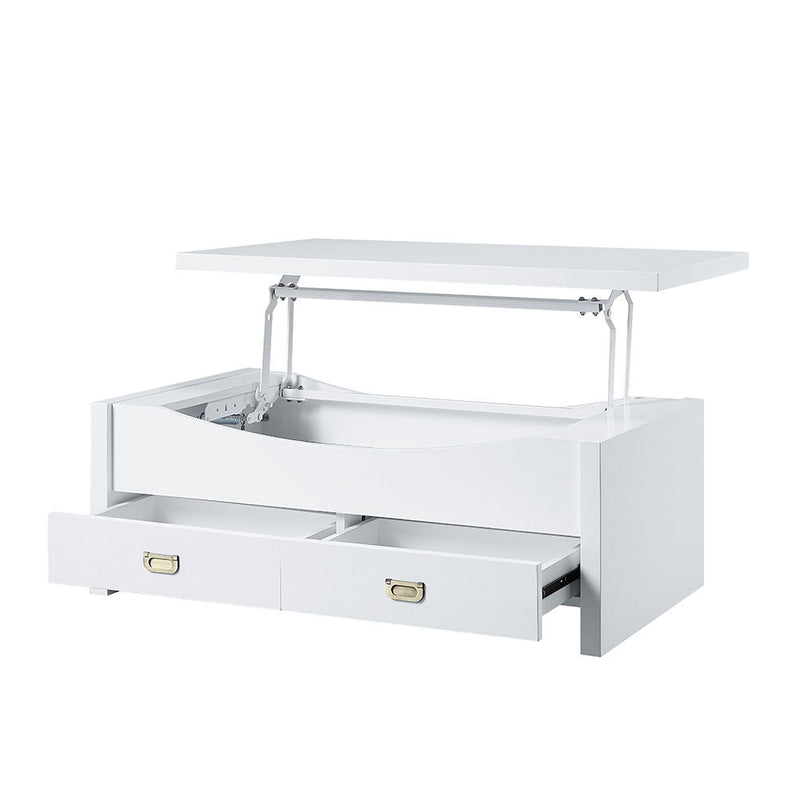 Ramiel - Coffee Table With Lift Top - High Gloss White