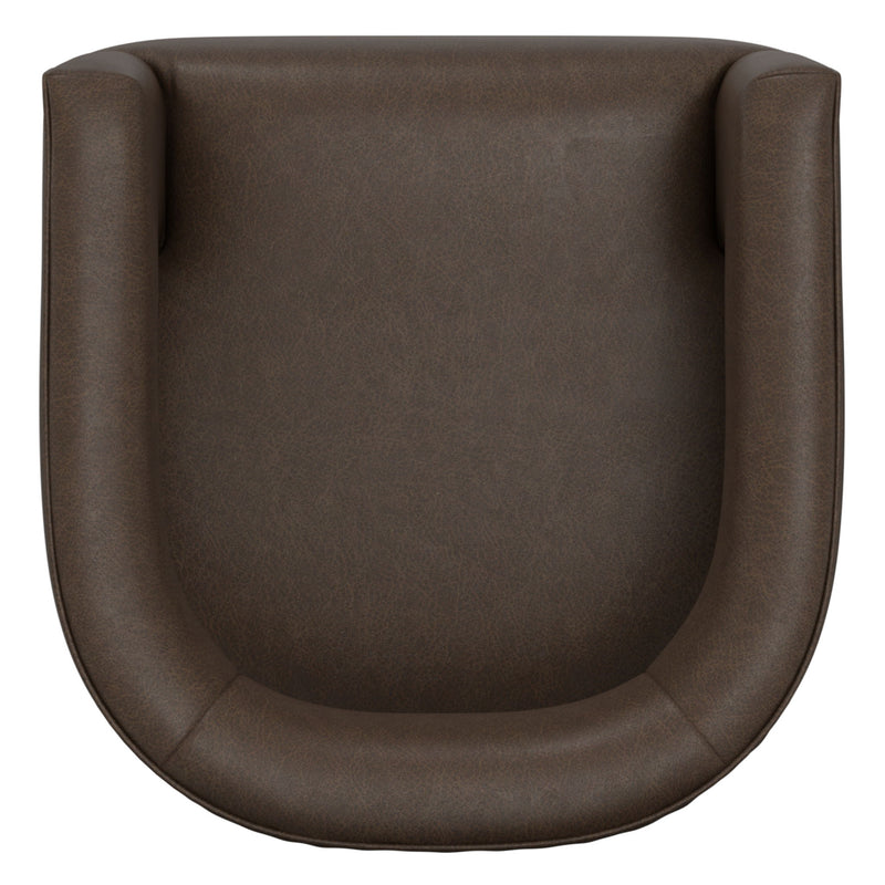 Swivel Accent Chair With Geometric Backrest