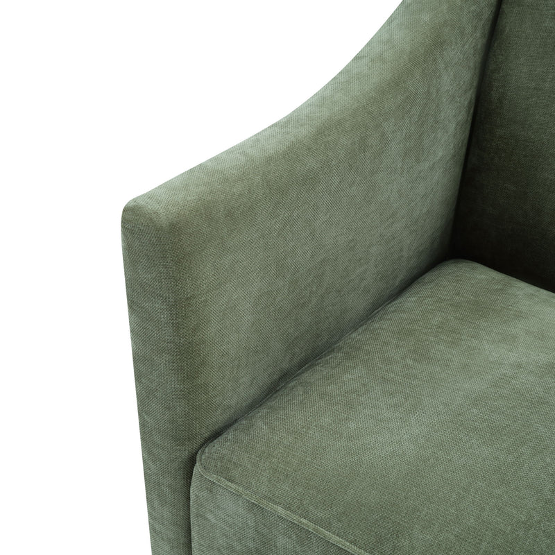 Barrel Accent Chair With Enclosed Arms