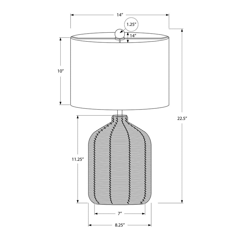 Iluminación, Lámpara de Mesa, Ratán, Moderna