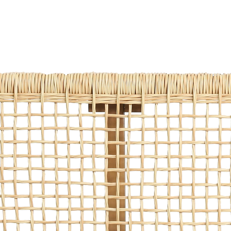 Angie - Bench Outdoor Seating Acacia Wood Faux Rattan - Teak