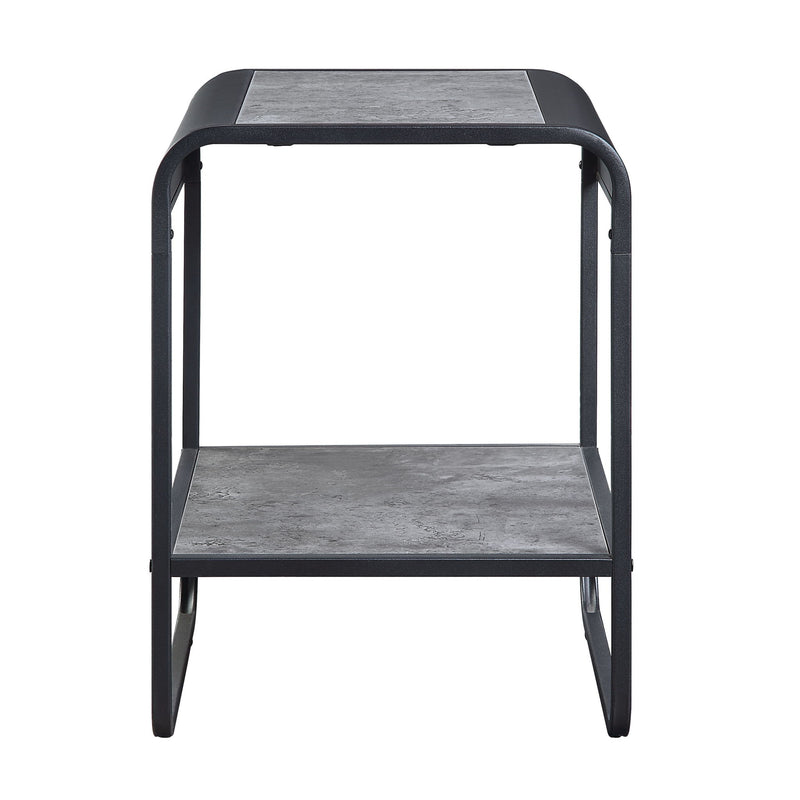 Raziela - End Table With Storage - Black / Gray