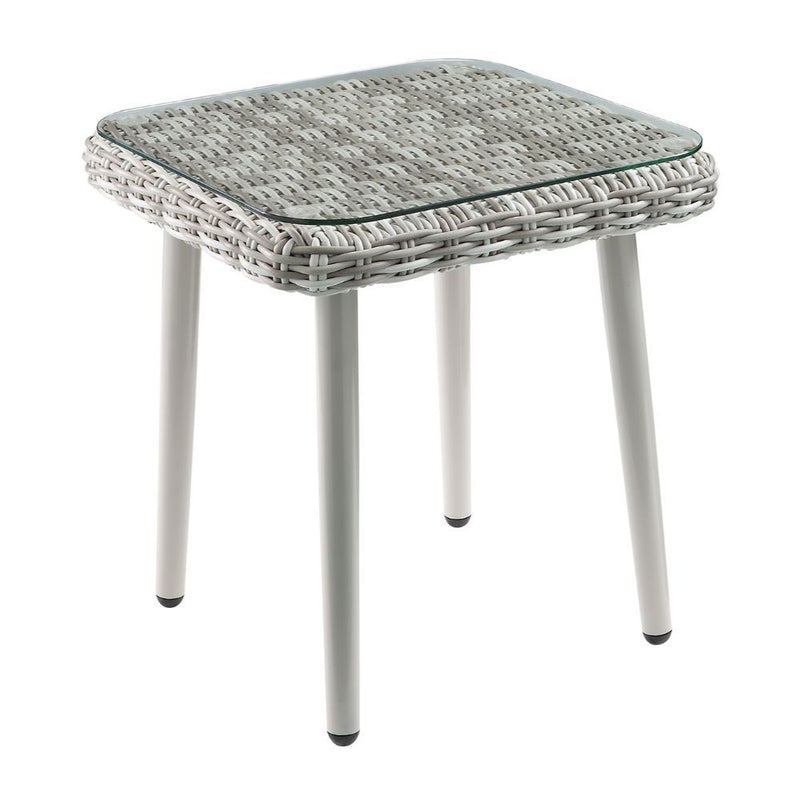 Tashay - 3 Piece Patio Bistro Set - Green Fabric & Beige Wicker