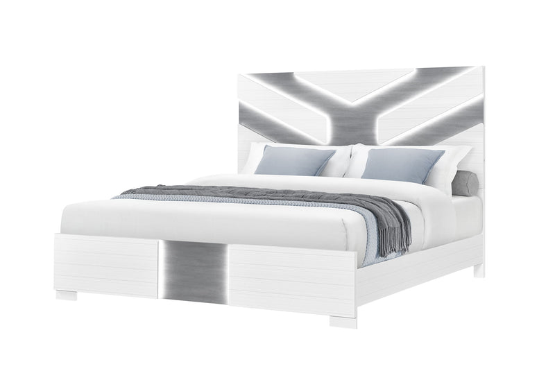 Optimus - 5 Piece Queen Bedroom Set - White