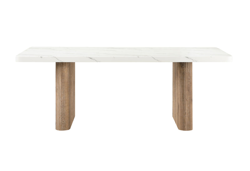 D2504 - 5 Piece Dining Room Set (Dining Table And 4 Dining Chairs) - White / Light Gray