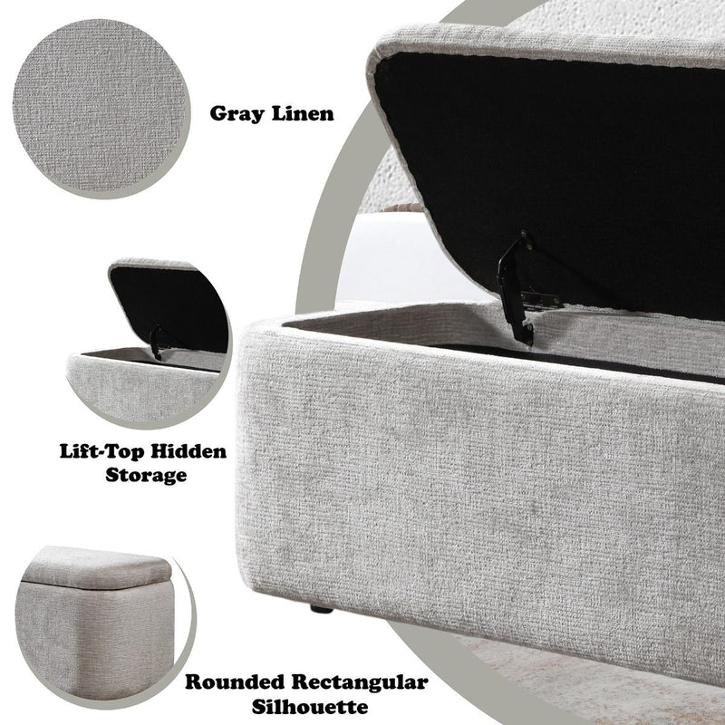 Orane - Bench With Storage - Gray