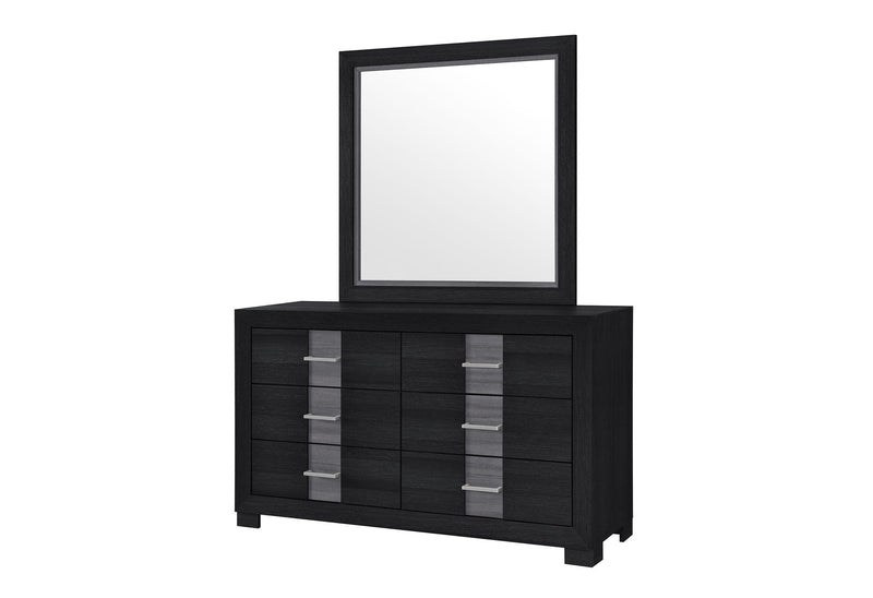 Optimus - 5 Piece Full Bedroom Set - Black