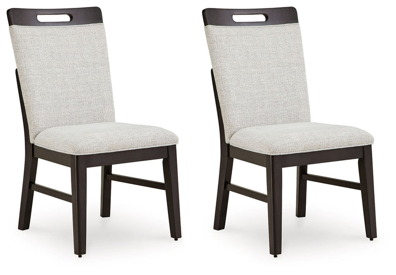 Neymorton - 7 Pc. - Rectangular Extension Table, 6 Side Chairs - Dark Grayish Brown