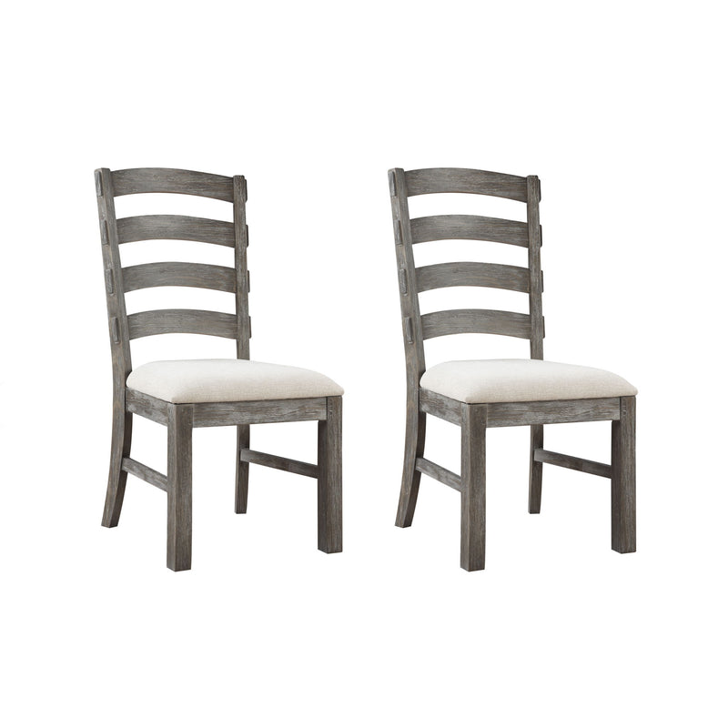 Sillas de comedor tapizadas (juego de 2) - Marrón - Madera