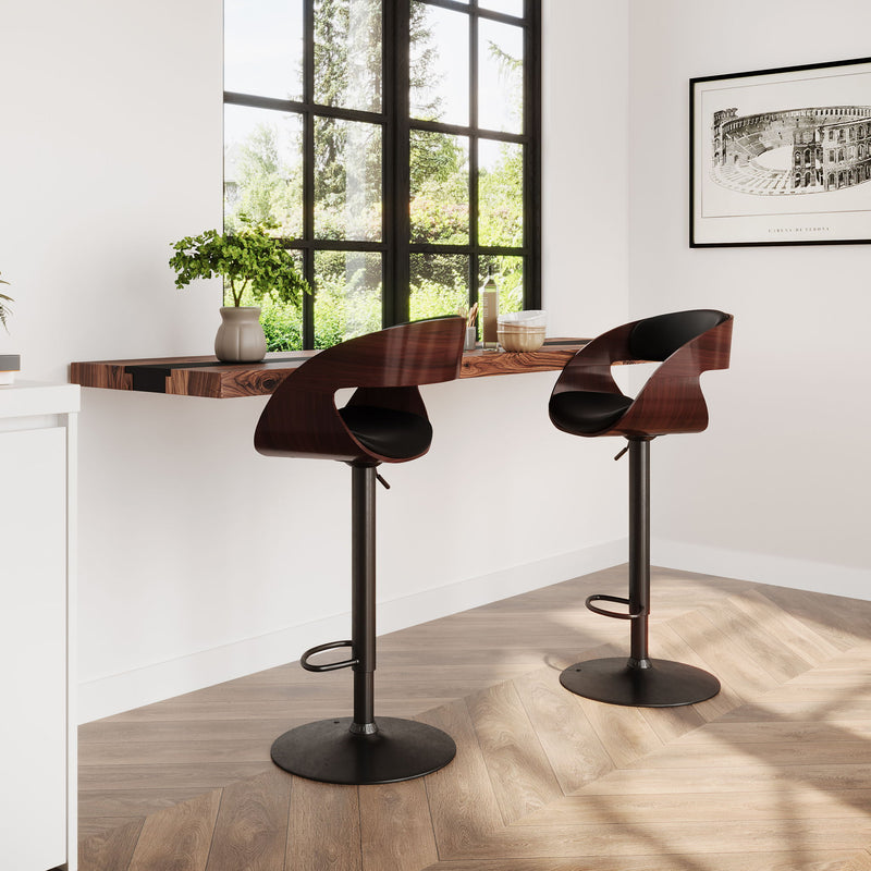 Archer - Adjustable Swivel Bar Stool - Black