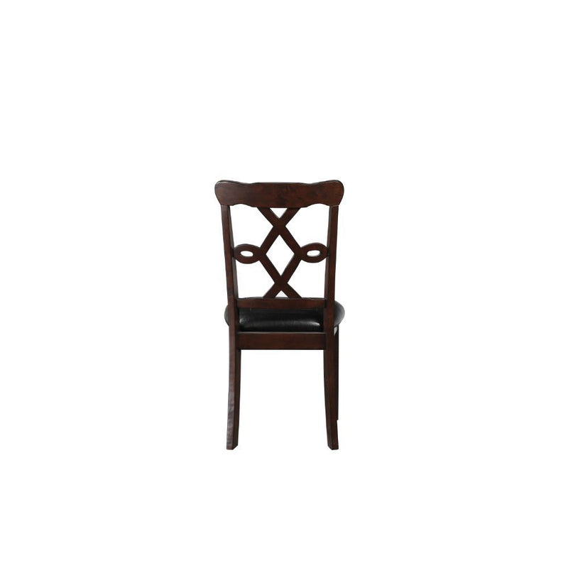 Ingeborg - 5 Piece Dining Set - Black Synthetic Leather & Espresso