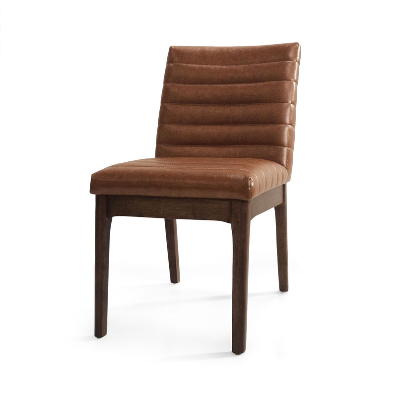 Upholstered Dining Chairs With Rubber Legs (Set of 2)