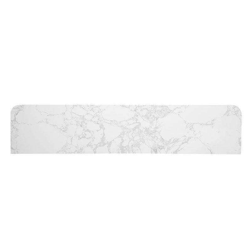 Clayten - Server With Marble Top & Fireplace - White & Espresso