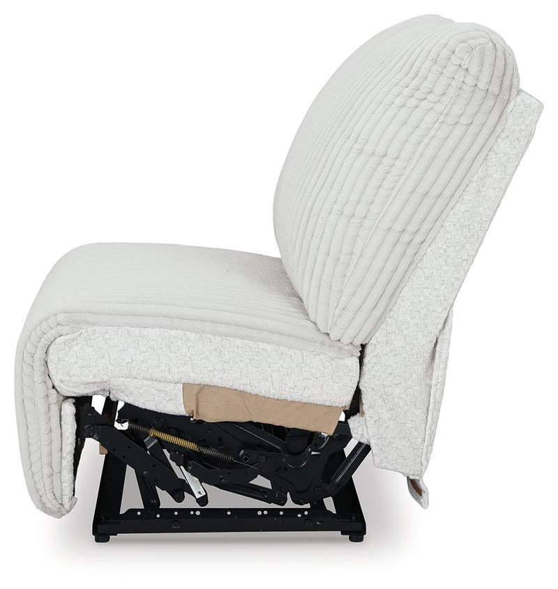 Top Tier - 4-Piece Reclining Sectional With Laf Press Back Chaise - Alloy