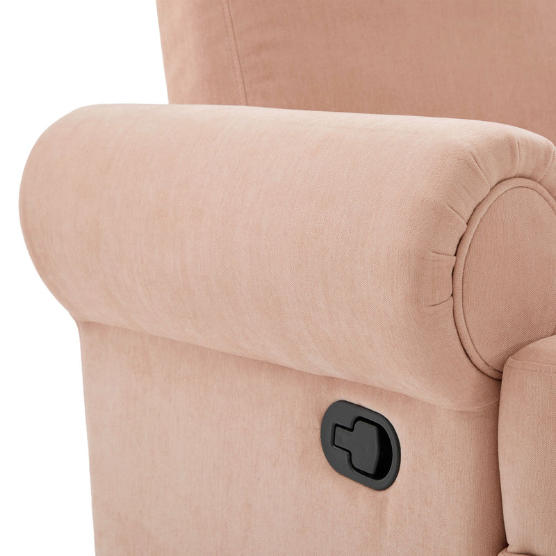 Manual Swivel Recliner Rocker Chair With Adjustable Backrest