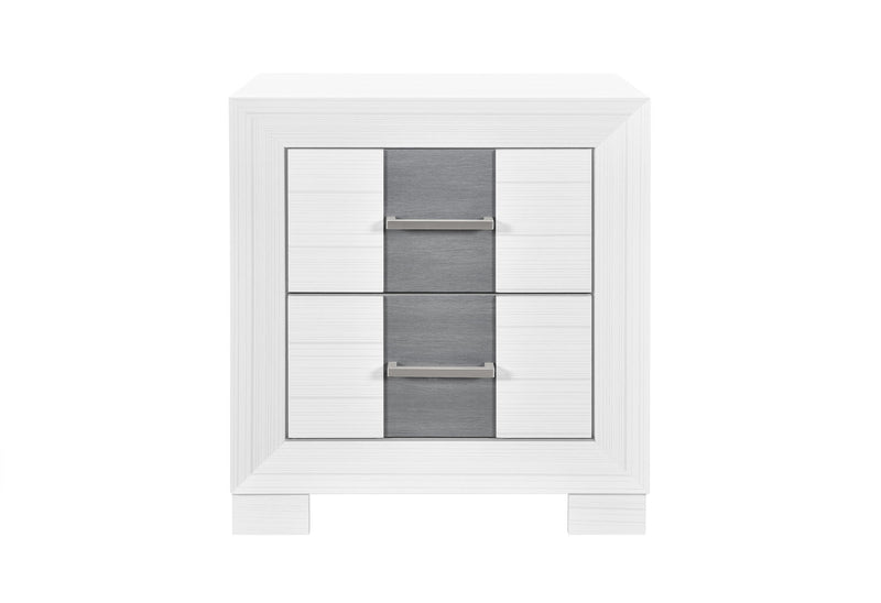 Optimus - 5 Piece King Bedroom Set - White