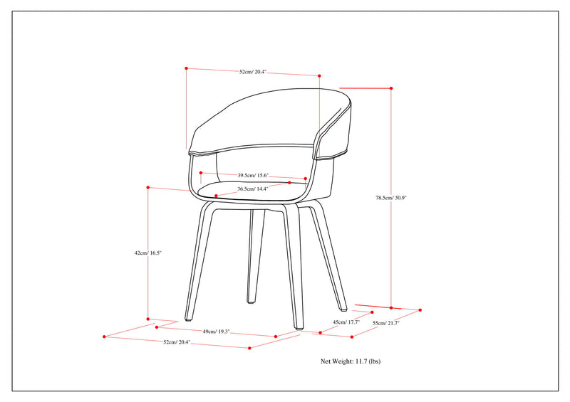 Lowell - Mid-Century Modern Bentwood Dining Chair