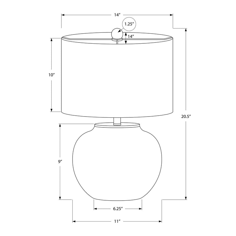 Iluminación moderna, Lámpara de mesa, Cerámica - Crema