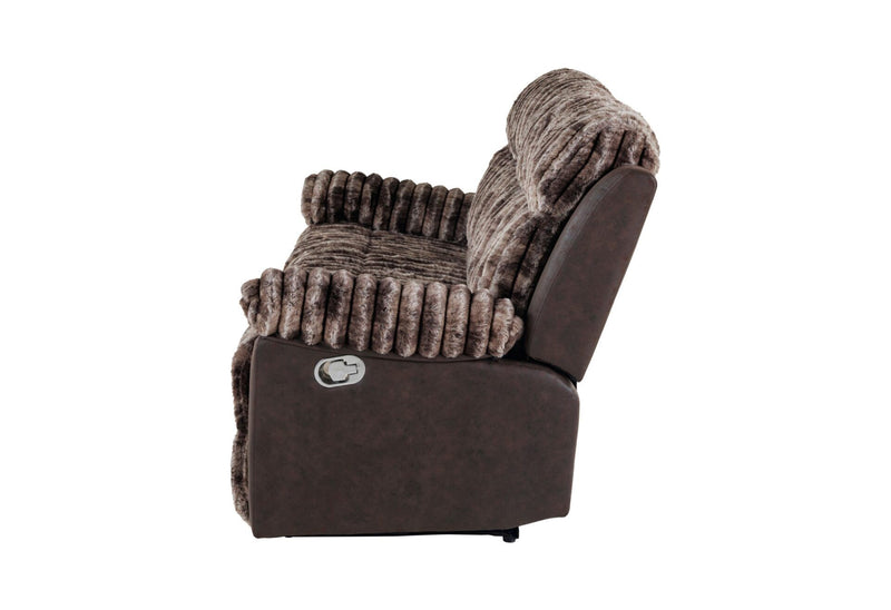 U6028 - 3 Piece Living Room Set (Reclining Sofa / Console Reclining Loveseat / Glider Recliner) - Brown