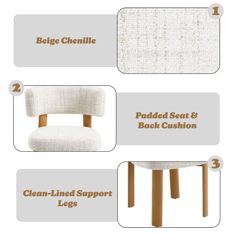 Ogin - Side Chair (Set of 2) - Beige & Gray