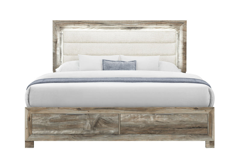 Callie - King Bed With Storage - Brown