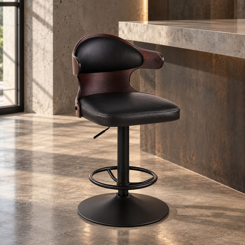 Saby - Adjustable Stool With Swivel - Charcoal