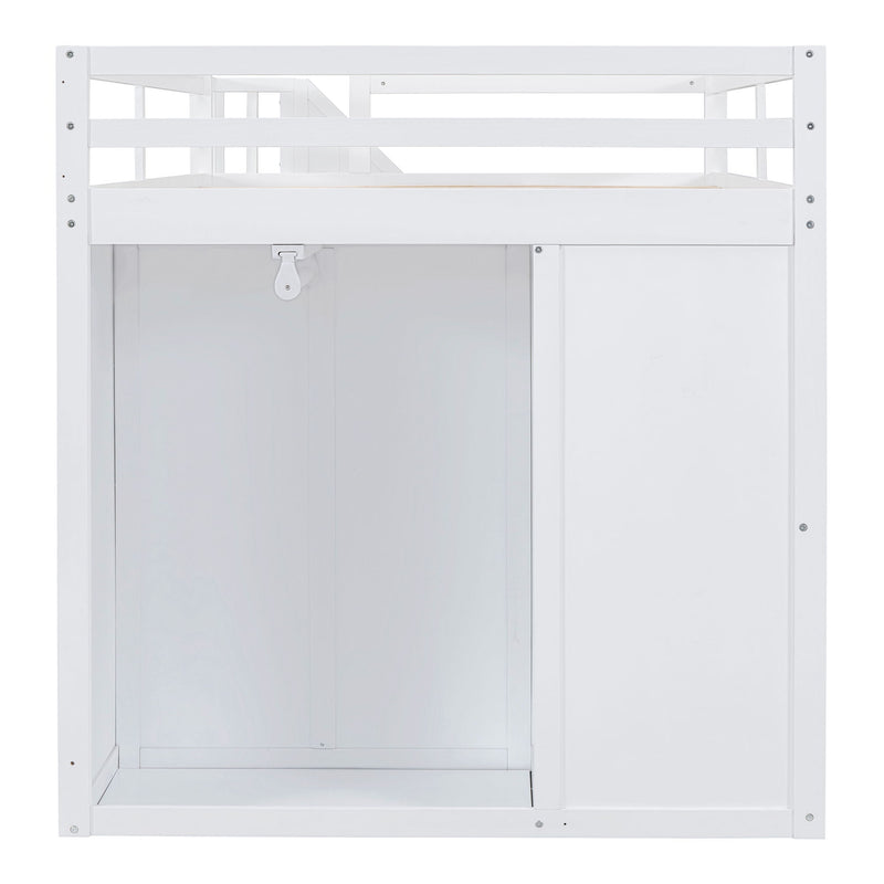 Loft Bed With Built In Wardrobes, Cabinets And Drawers