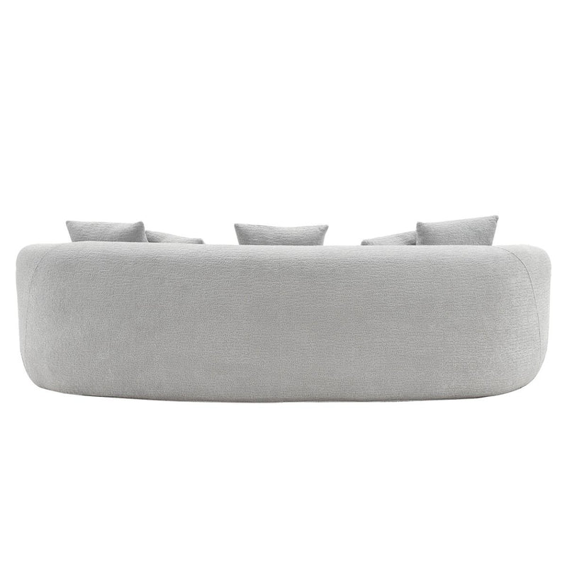 Barasa - Oversize Sofa With 5 Pillows - Gray