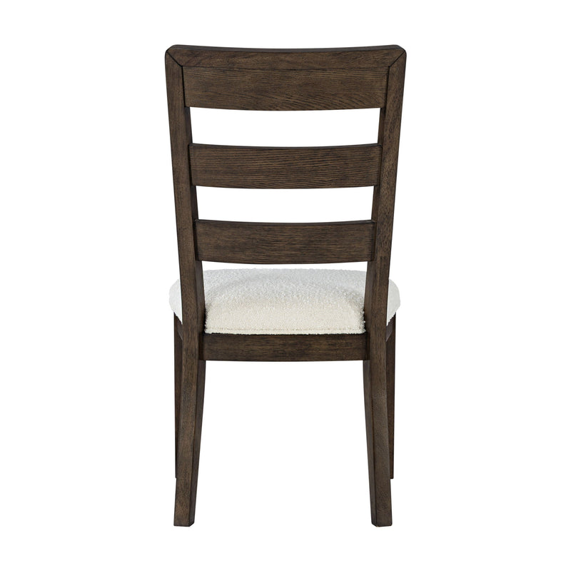 Upholstered Dining Chair With Ladder Back Design (Set of 2)