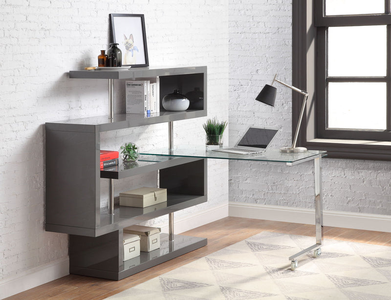 Buck II - Writing Desk With Bookshelf
